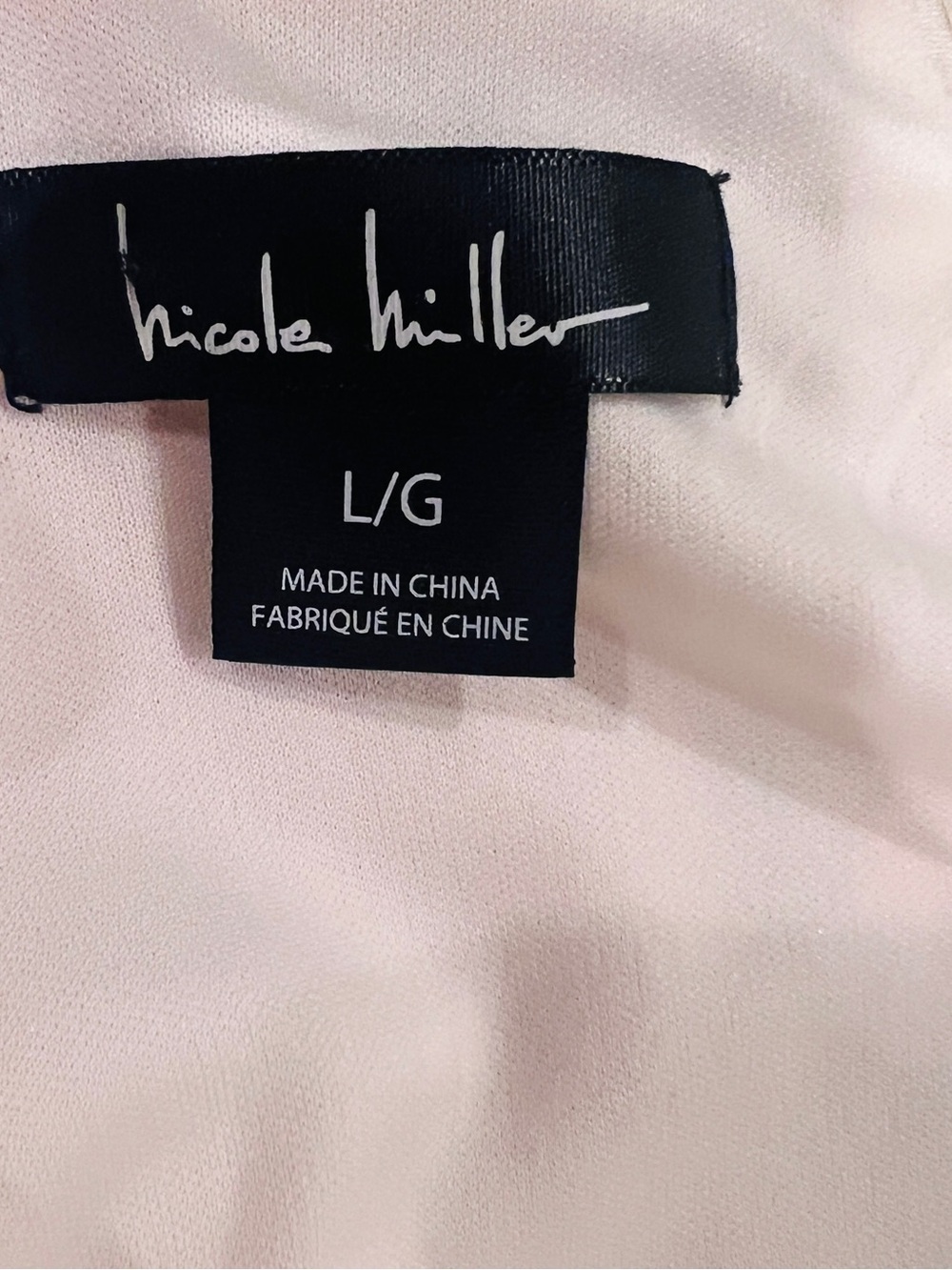 Nicole Miller Satin Pink and Gold Floral Maxi Slip Dress - Picture 5 of 8